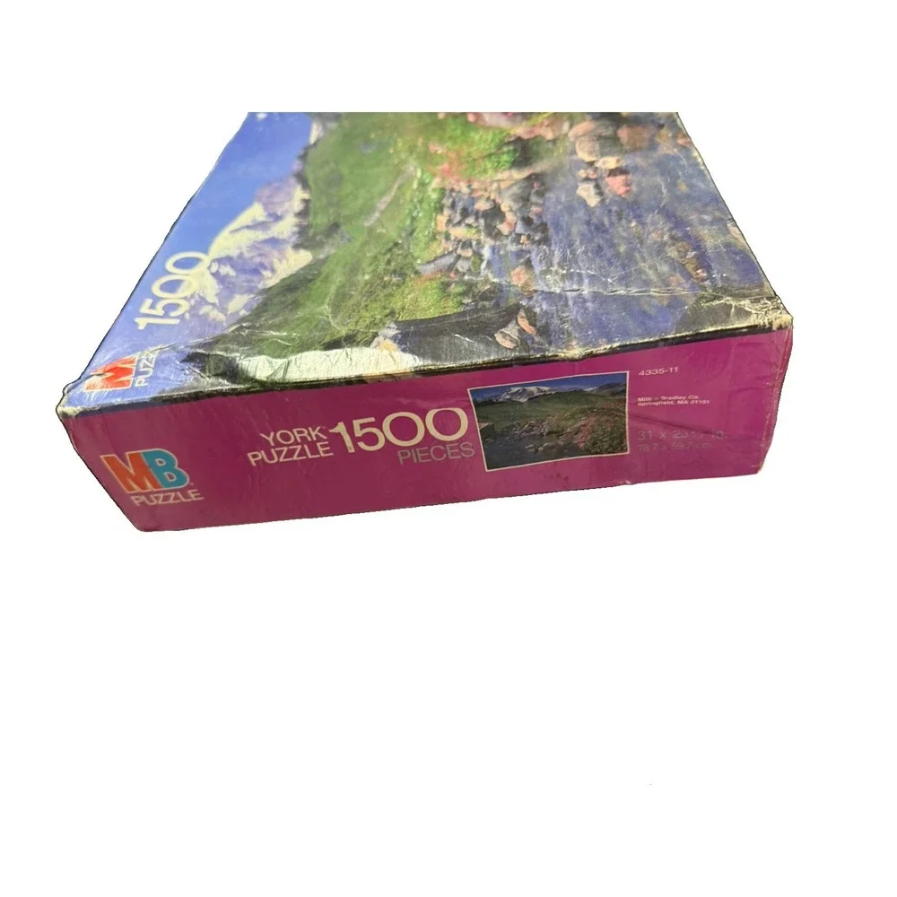 MB York Puzzle 1500 Pc Mt Rainier National Park Vintage Jigsaw SEALED Unopened